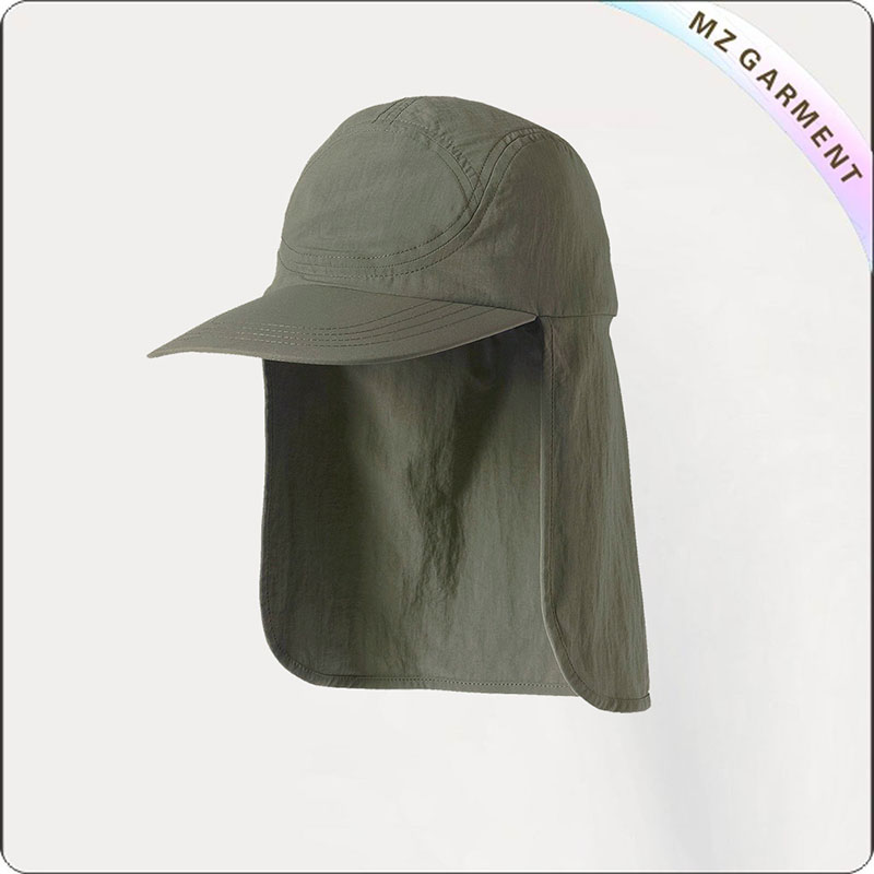 Kids Olive Green Flap Hat