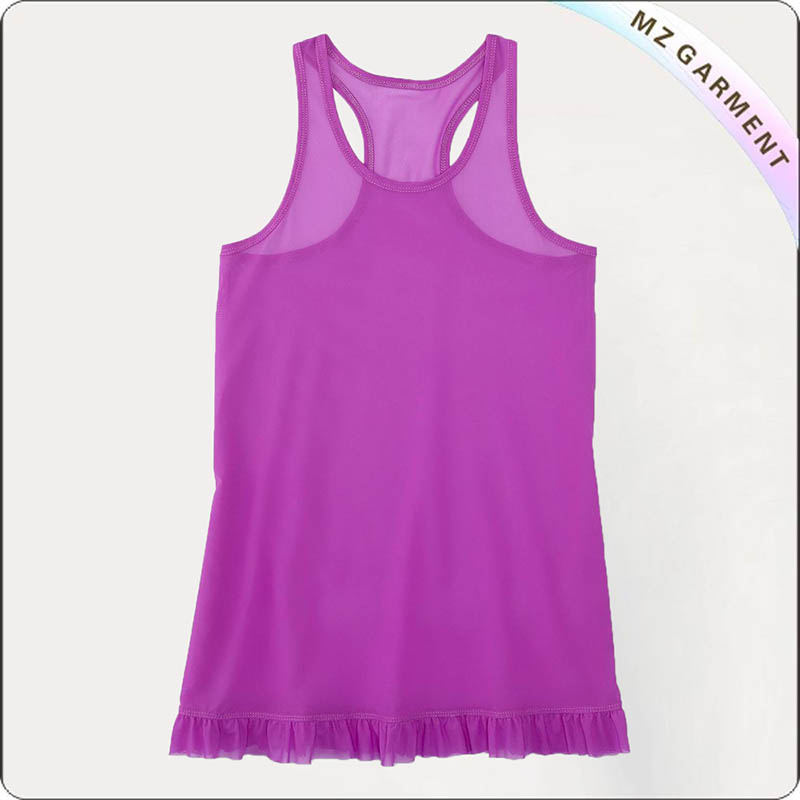 Kids Violet Skirted Swimsuit