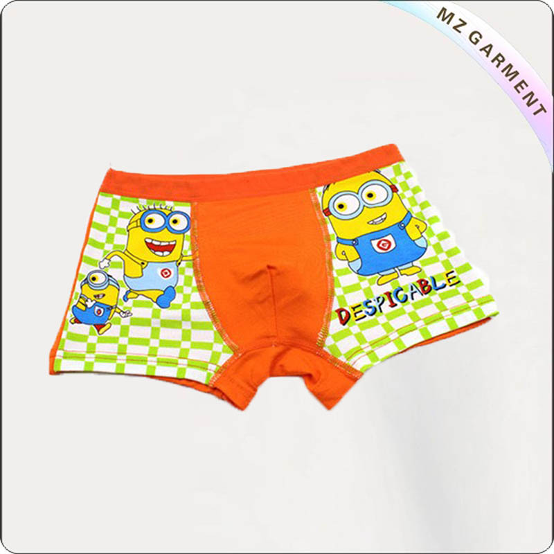 Boy Orange Breathable Swimming Brief