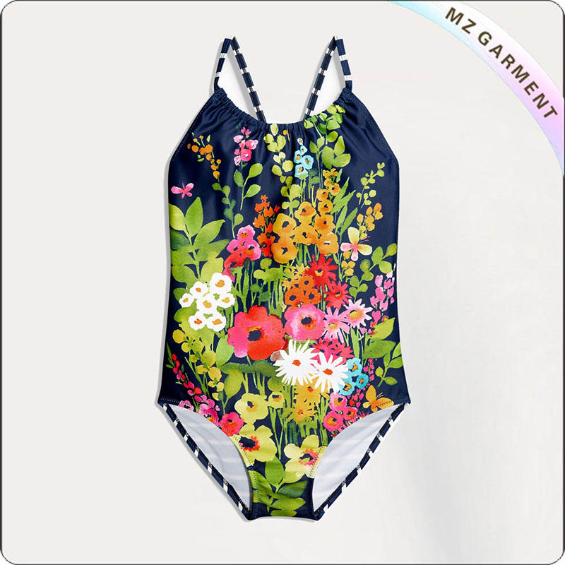 Kids Floral Bathing Suit