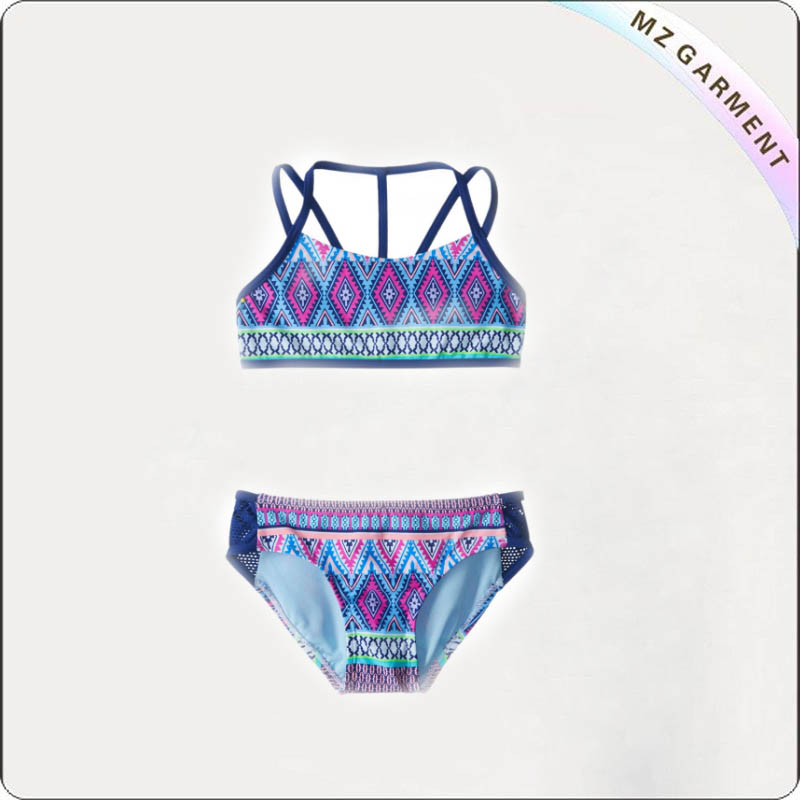 Kids Stripe Fusion Swimsuit 81% Nylon 19% Spandex