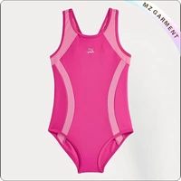 Kids Fushia Racing Swimwear