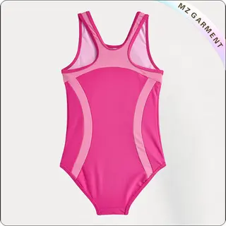 Kids Fushia Racing Swimwear