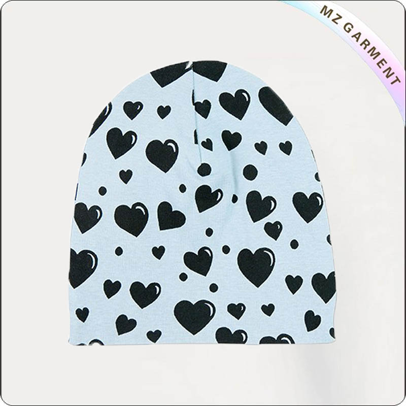 Kids Heart Print Gorro