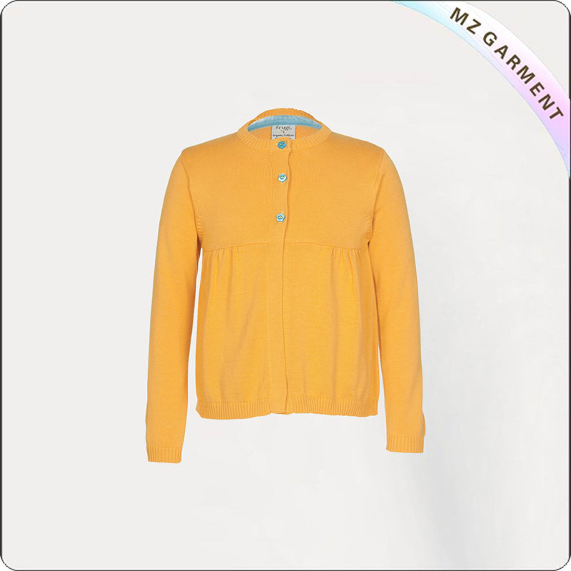 Girls Citrine Knitted Coat