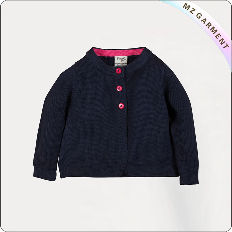 Kids Black Knitted Coat
