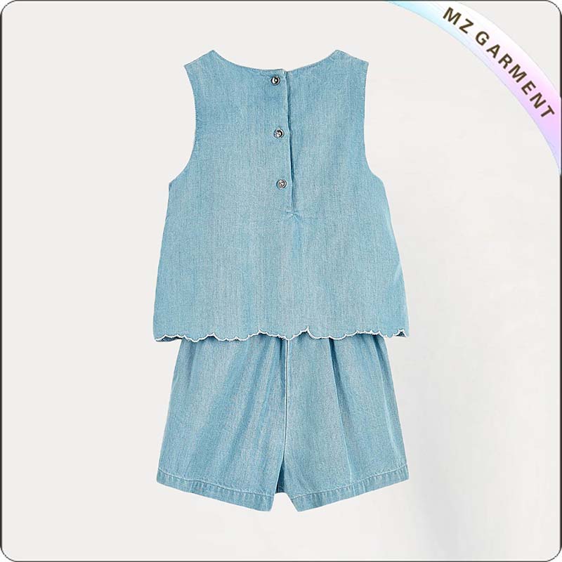 Girls Denim Playsuit