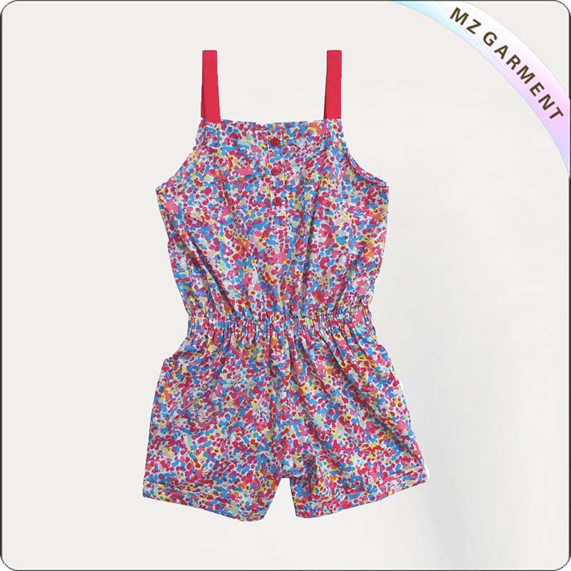Girls Minutiae Print Snapsuit