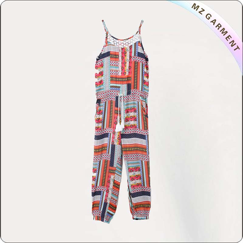 Girls Patchwork Print Snapsuit