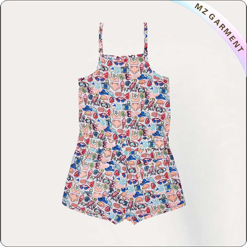 Girls Thin Strap Playsuit