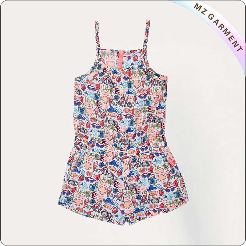 Girls Thin Strap Playsuit