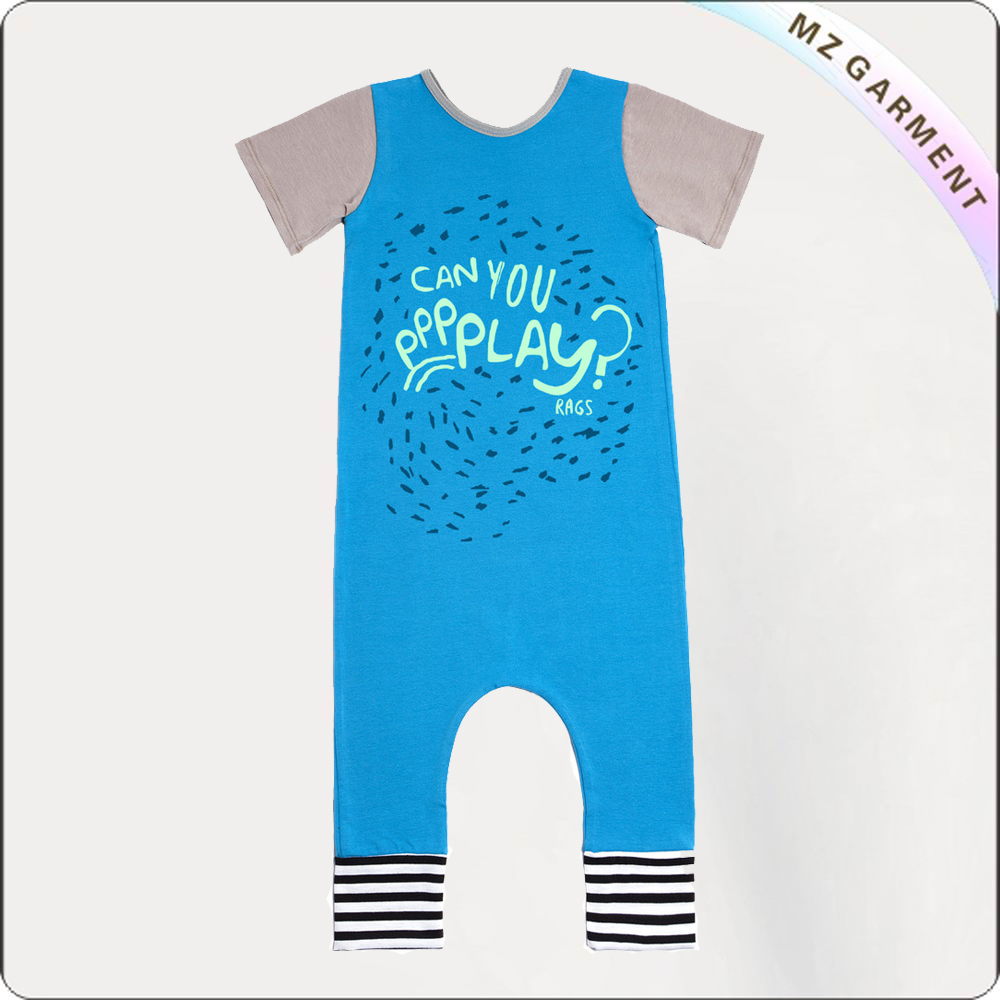 Kids Zebra Cuff Playsuit