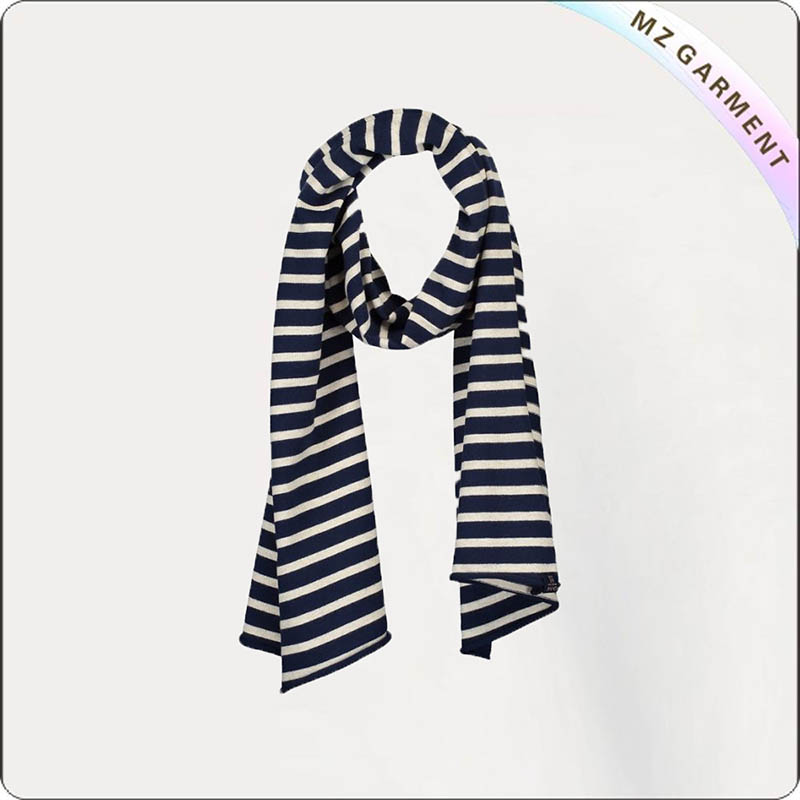 Boys Navy Zebra Scarf