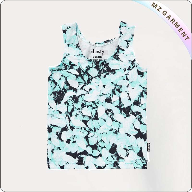 Girls Foliage Design Undershirt