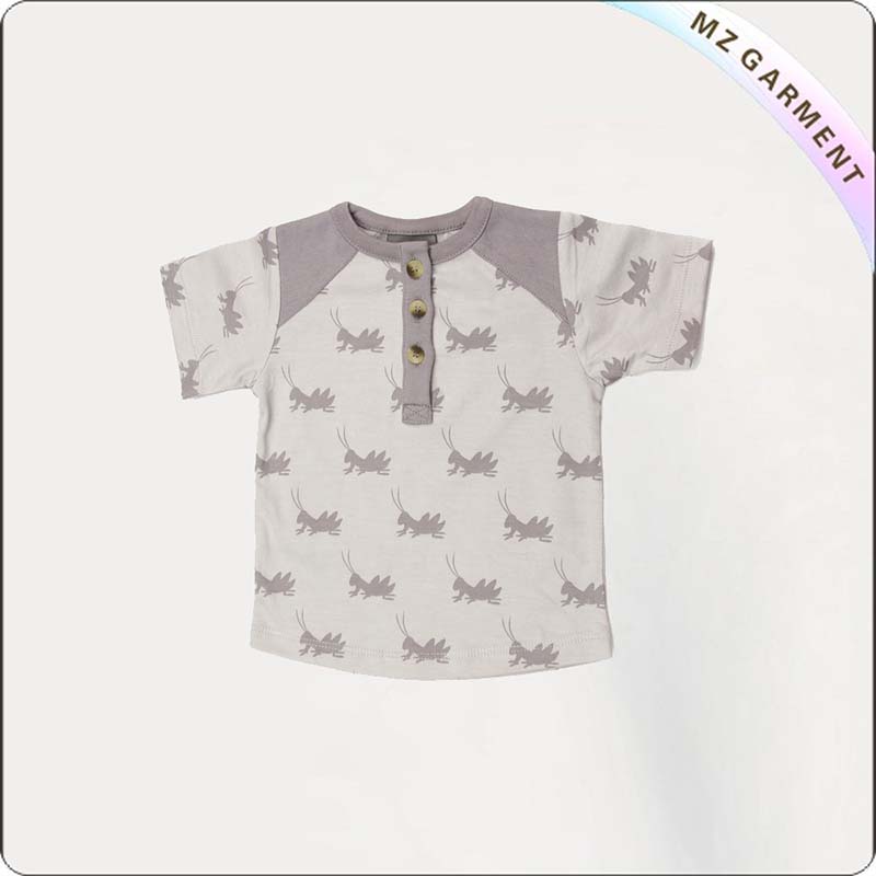 Boys Grey Grasshopper T-Shirt