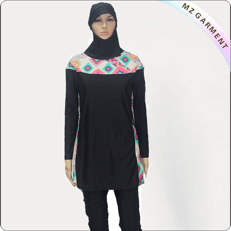 Plaid Hijab Swimsuit