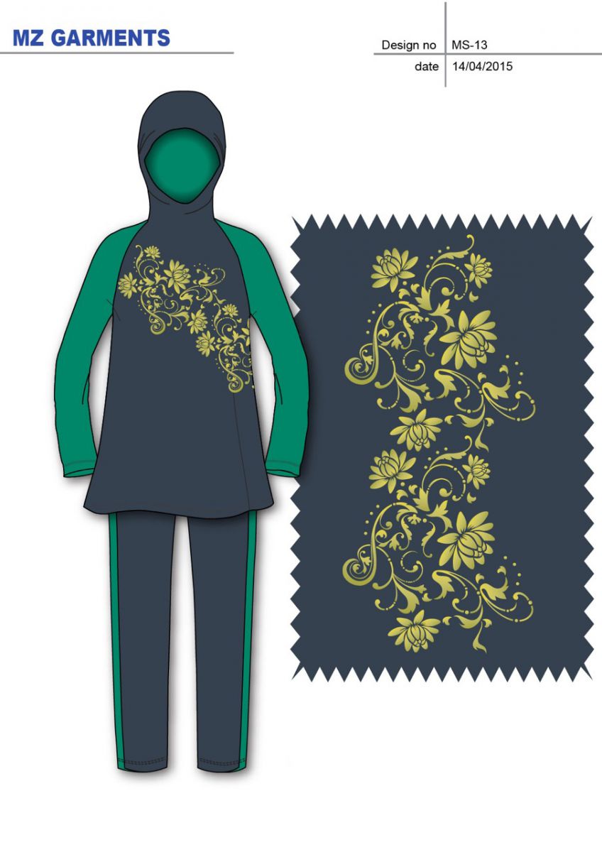 Plain Full Cover Swimwear