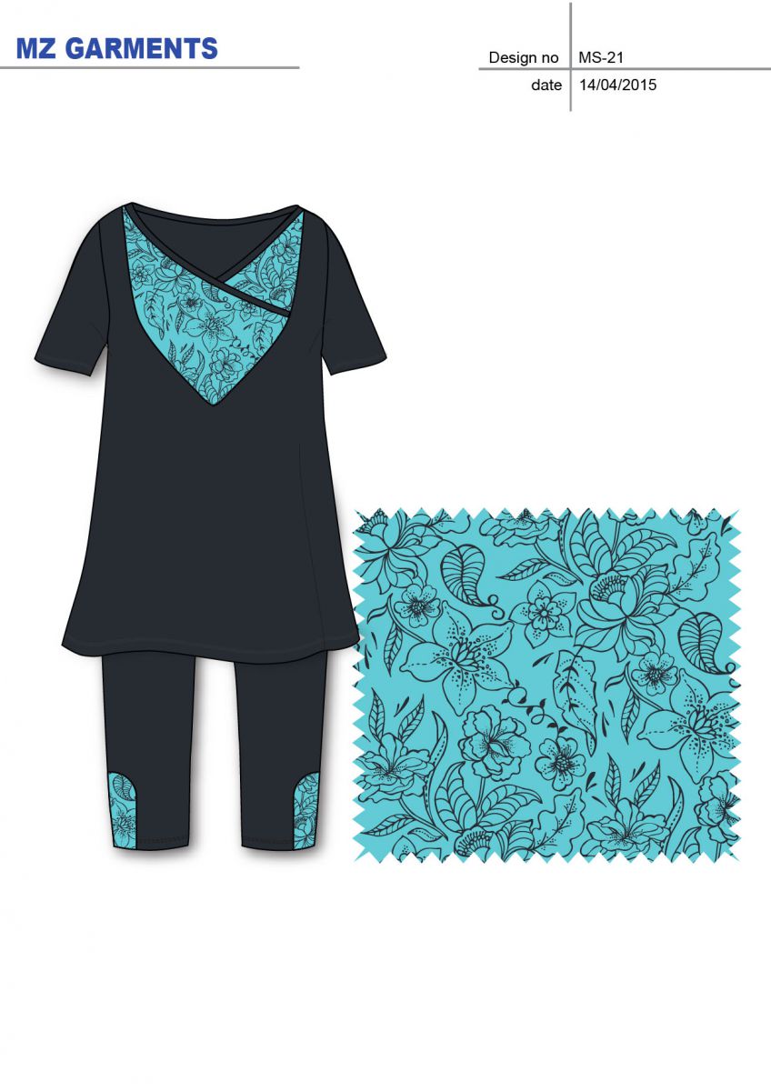 Semi-Covered Muslim Swimwear
