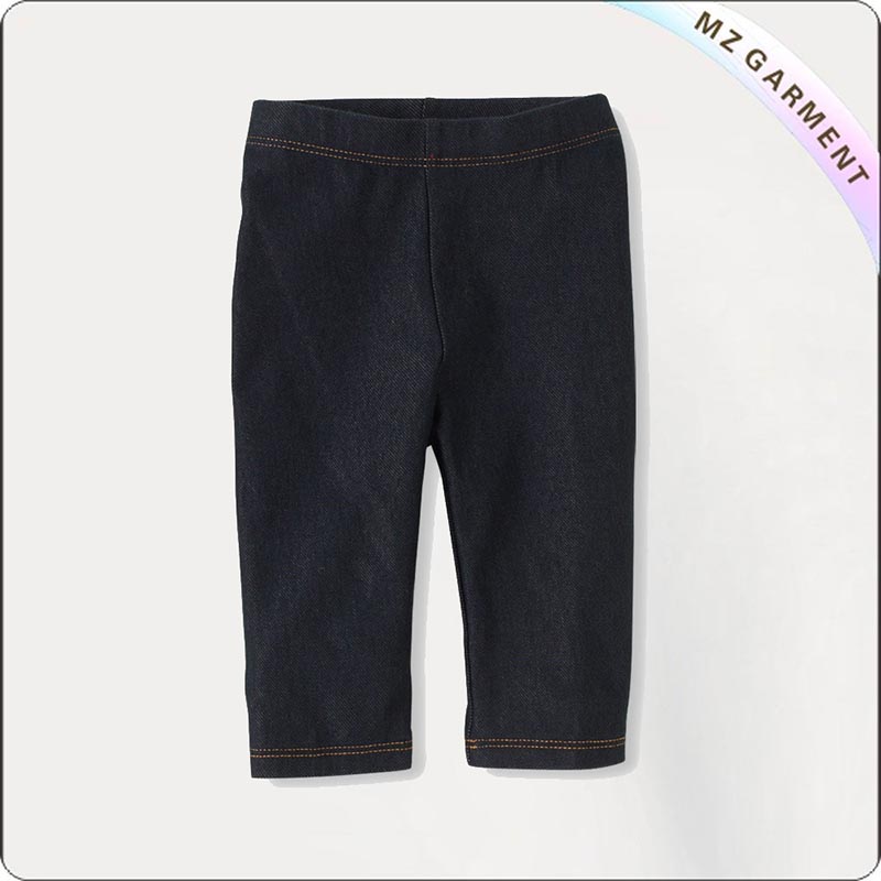 Children Eco Black Cropped Leggings