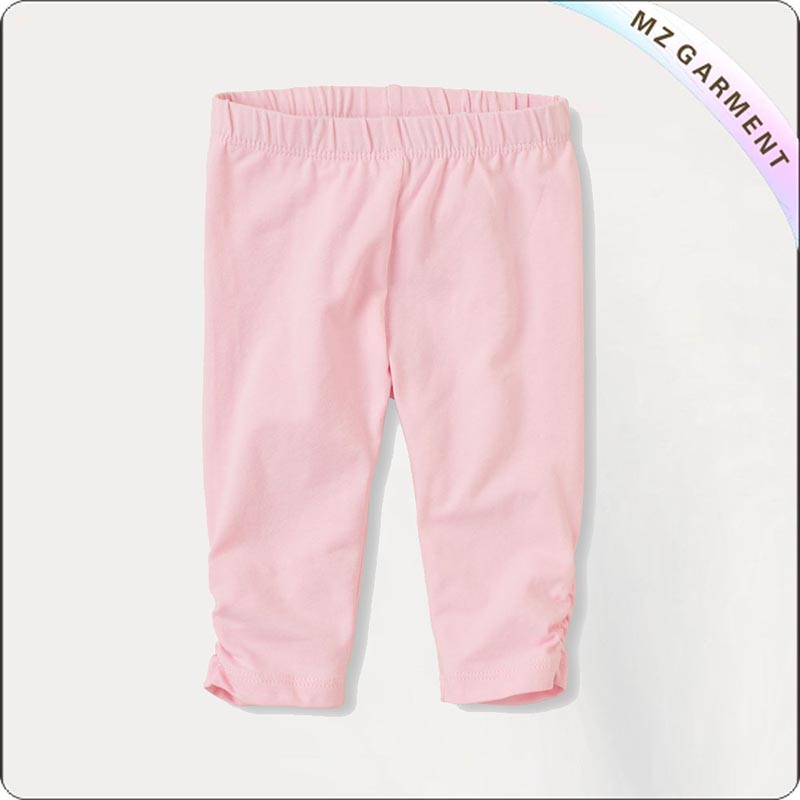 Girls Eco Friendly Pink Cropped Leggings