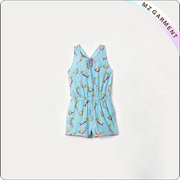 Girls' Blue Playsuit