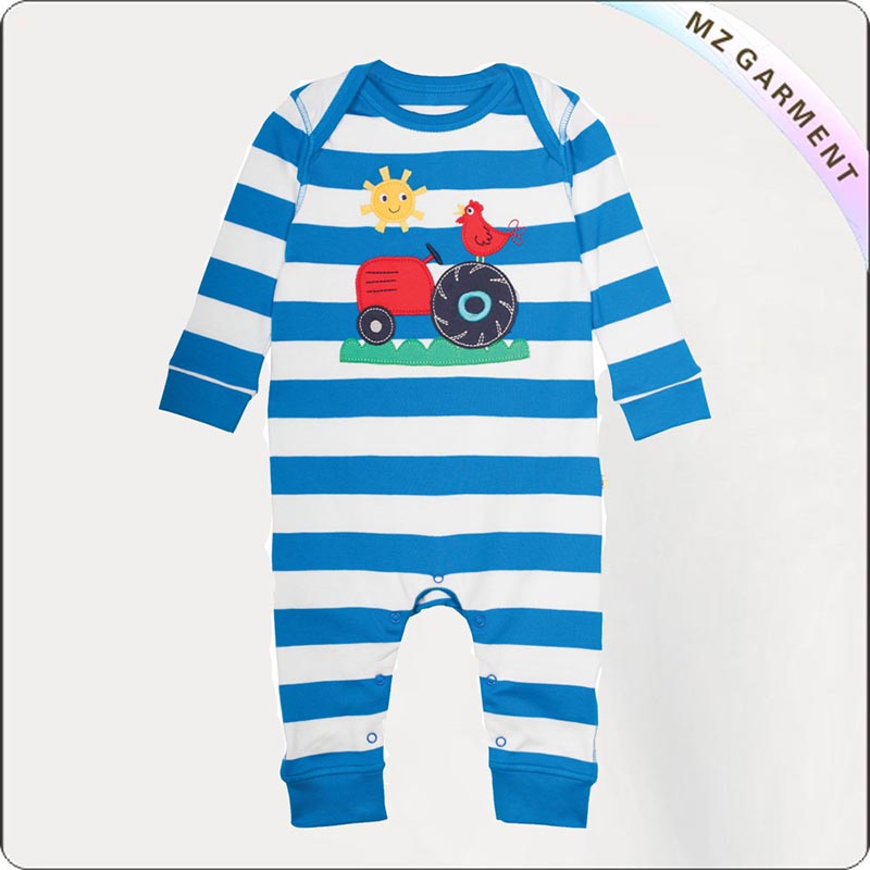 Infants Natural Tractor Playsuit