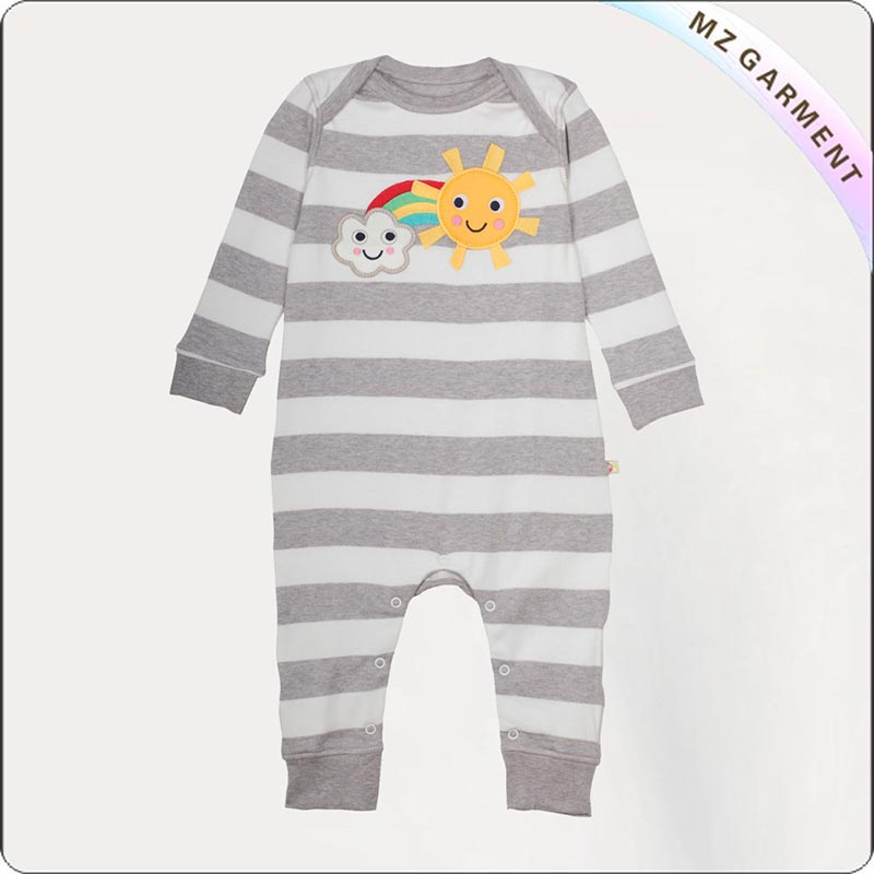 Kids Natural Long Sleeves Romper