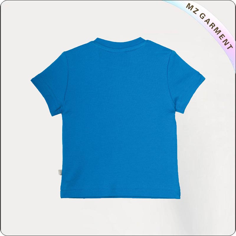 Boys Natural Aquamarine Blue T-Shirt