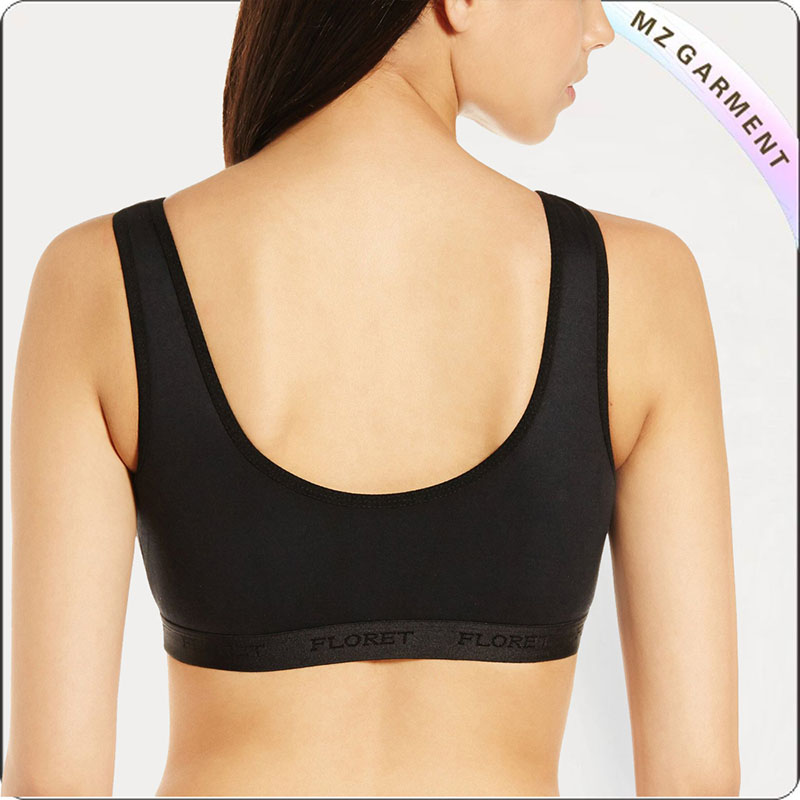 Women Black Racing Crop Top