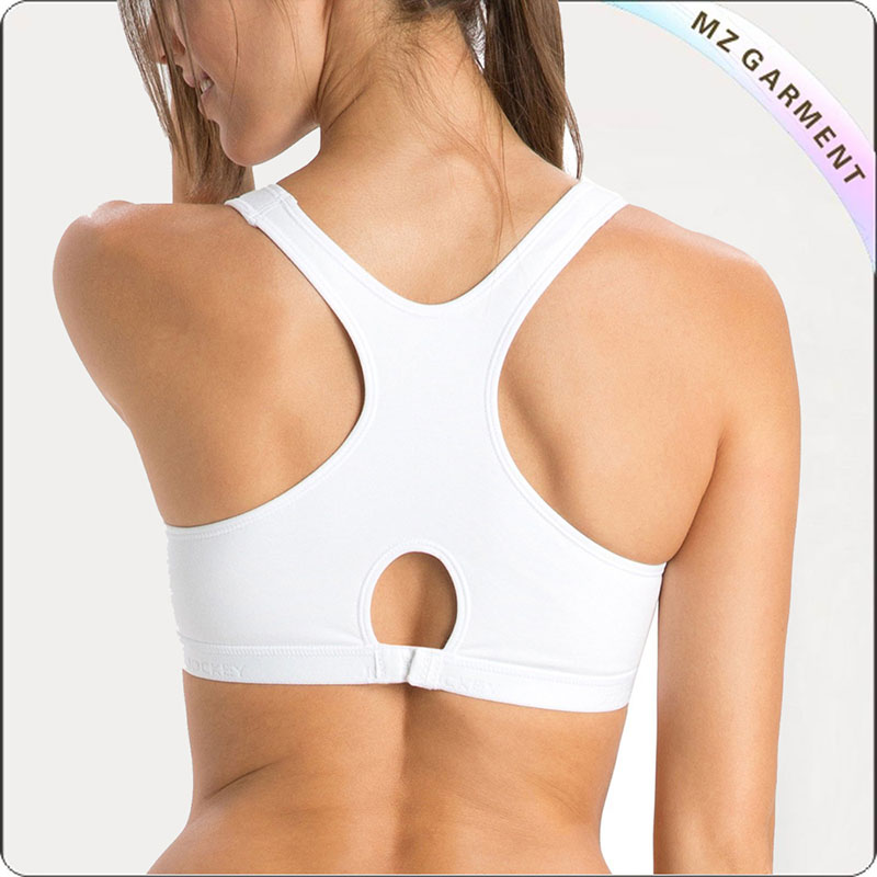 Women White Exercise Bra