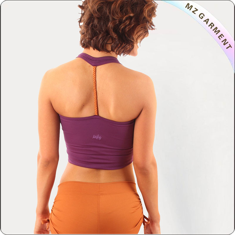 Women Mauve Tank Yoga Wear