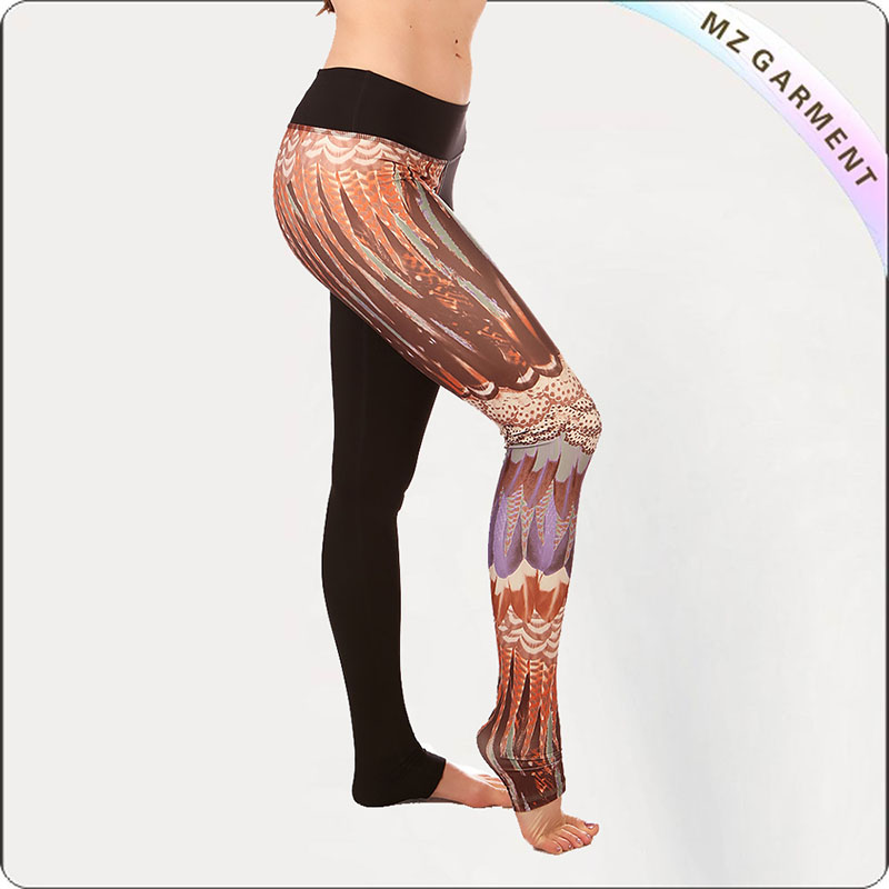 Women Scrambled Pattern Yoga Leggings