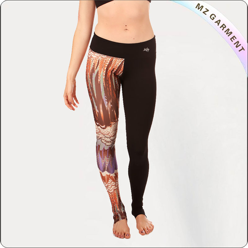 Women Scrambled Pattern Yoga Leggings