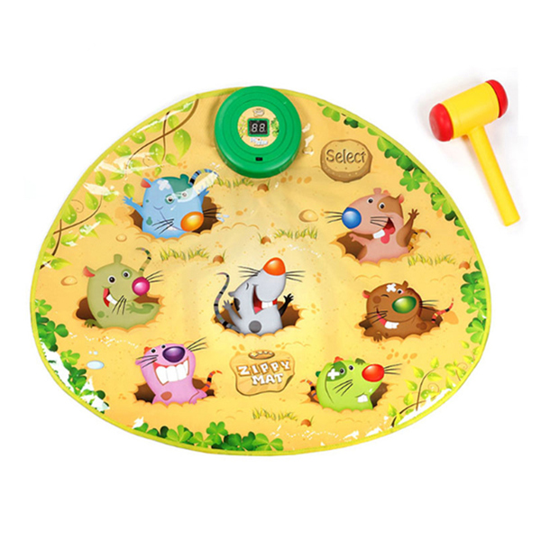 Whack A Mole Playmat with Hammer, Electronic Play Mat