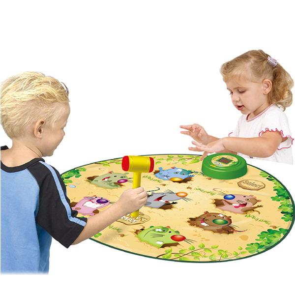 Whack A Mole Playmat with Hammer, Electronic Play Mat