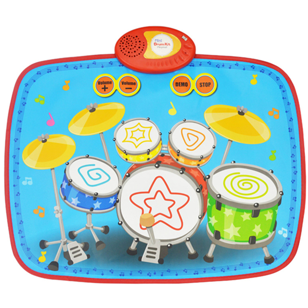 SUNLIN Mini DJ Mixer Playmat, Gift Toy for 3-8 Year Old Boys Girls,  Combined with Piano Mat & Drum Pad Beat Maker, Remix Sound, 8 Drum Sounds,  8 Instrument Sounds, 8 Music