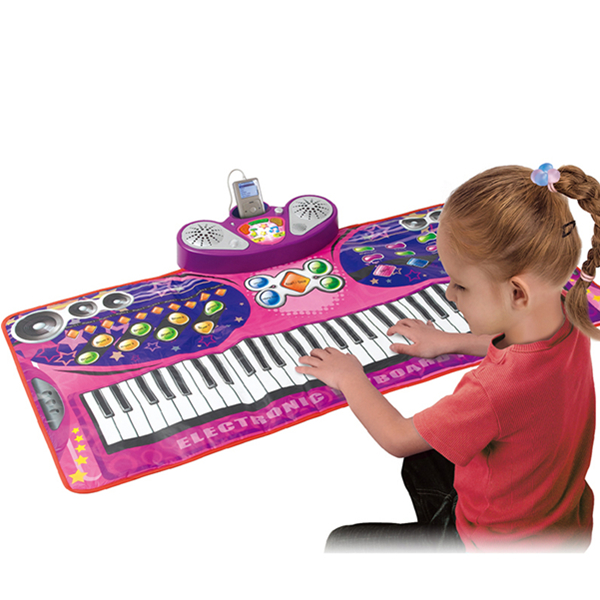 pink piano play mat