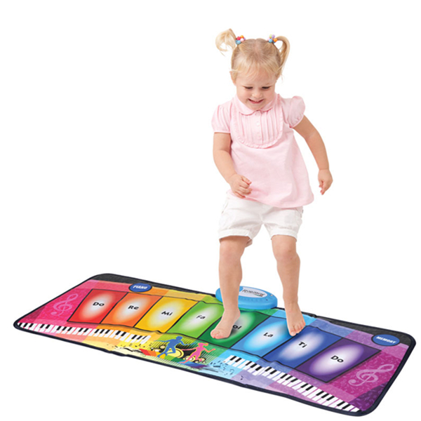 SUNLIN Mini DJ Mixer Playmat, Gift Toy for 3-8 Year Old Boys Girls,  Combined with Piano Mat & Drum Pad Beat Maker, Remix Sound, 8 Drum Sounds,  8 Instrument Sounds, 8 Music