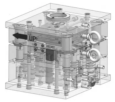 Three-dimensional diagram of the mold