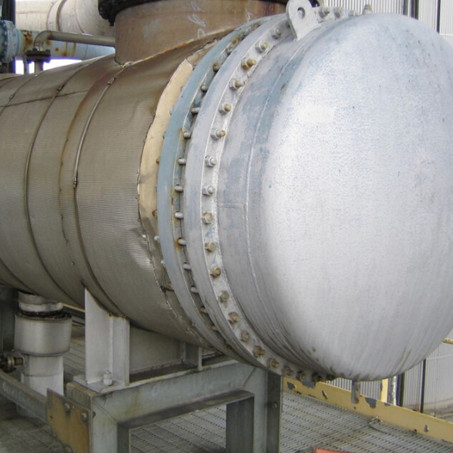 Intercambiador de calor de carcasa y tubos de aluminio, ASME, 400 mm, tubo de 3000 mm