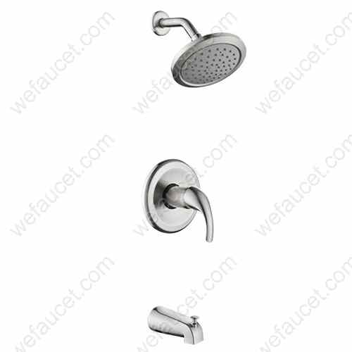 Round Shower Head Tub and Shower Faucet, One-function