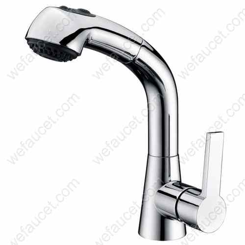 Pull-Out Kitchen Faucet, Two-Function Sprayhead, Brushed Nickel