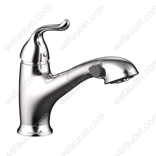 Single-Lever Kitchen Faucet, Pull-Out Spray, Low Lead Brass Body