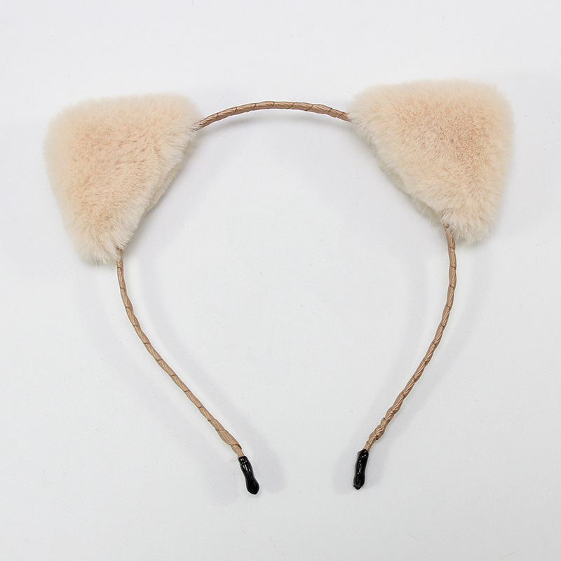 Sweet Cat Ears Head Bands Fashion Hair Bezel Balls Plush Hairband Headband