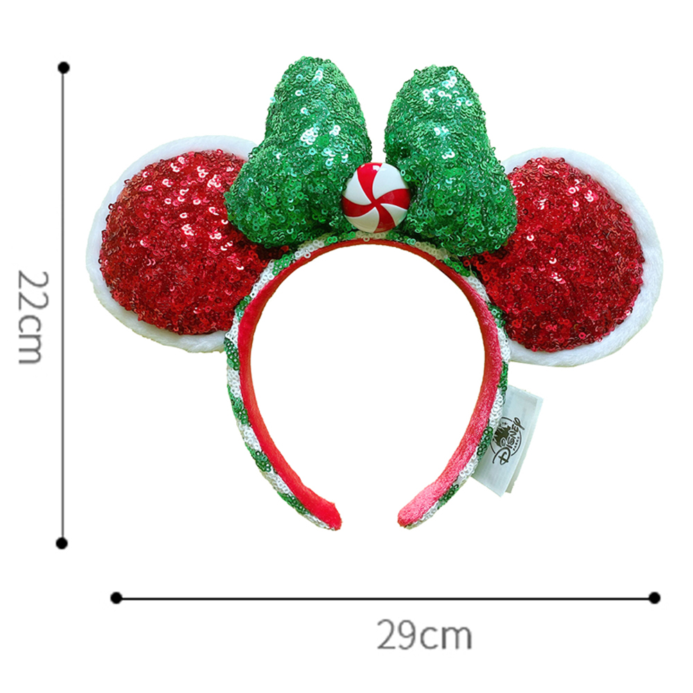 Mermaid princess Minnie Ears Headband Big Sequin Bows EARS