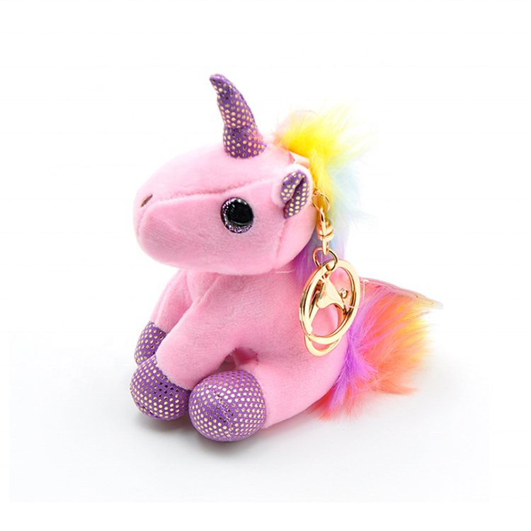 Unicorn Plush Schoolbag Keychain