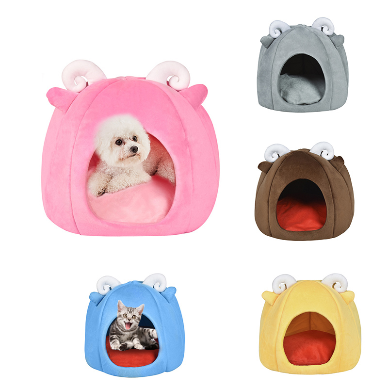 Candy Color Kennel Winter Warm Dog Bed Cat Animal Pet House