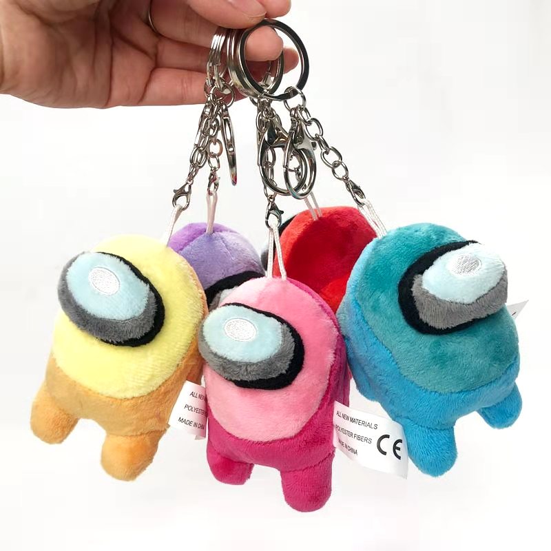 Cute Among Us Stuffed Pendant Plush Toy Small Doll Kawaii Backpack Keychain