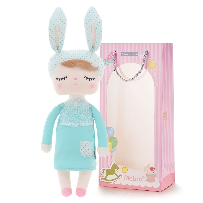 Plush Baby Bunny Doll Girl Gifts Soft First Dolls Angela Girls Toy 12" Gift Bag