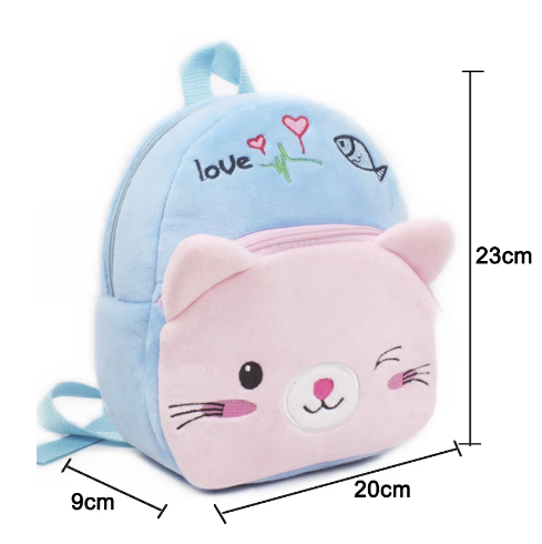 Kindergarten 3D Cartoon Print Plush Kids Backpack